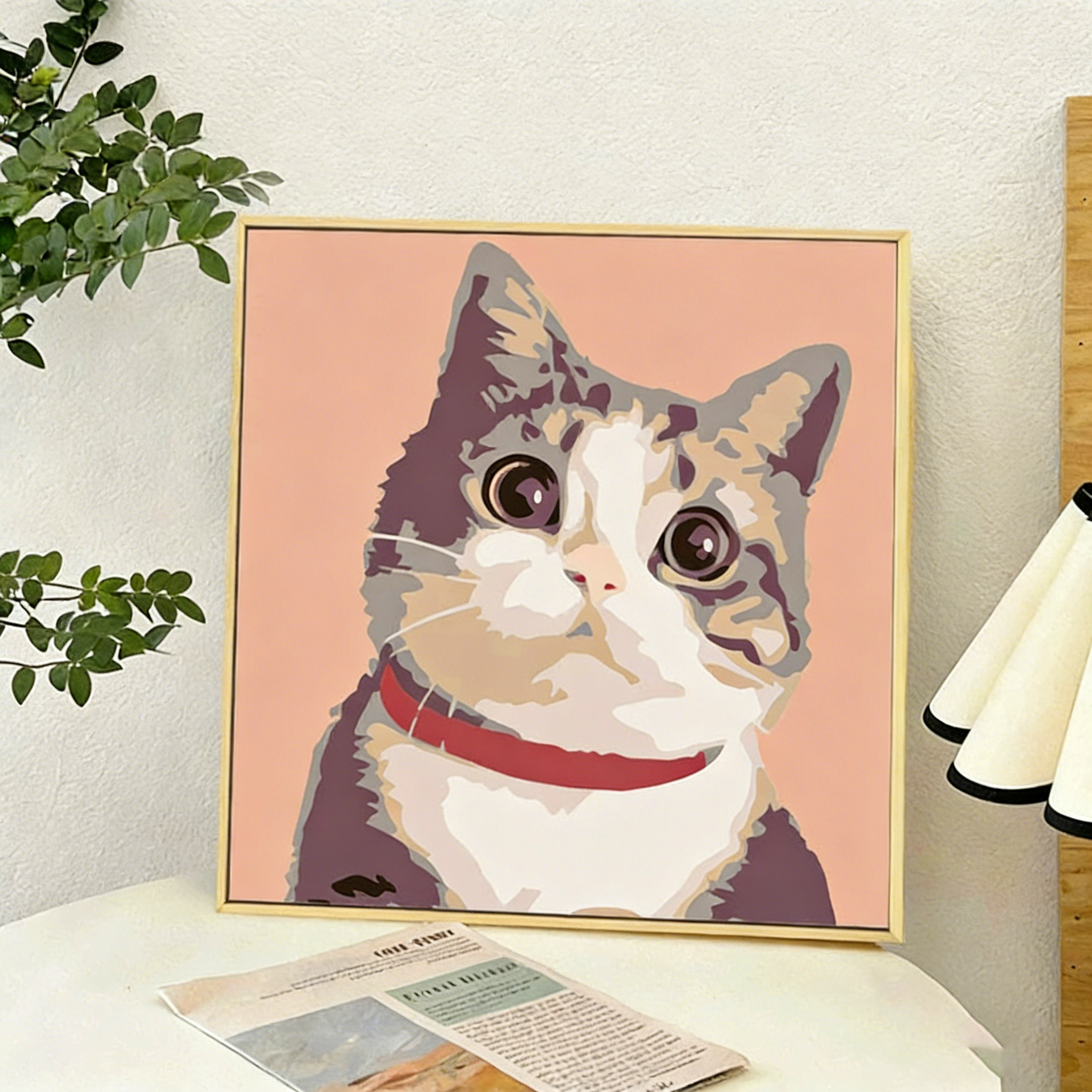 Hand-Painted Style DIY Paint by Numbers Animal Art