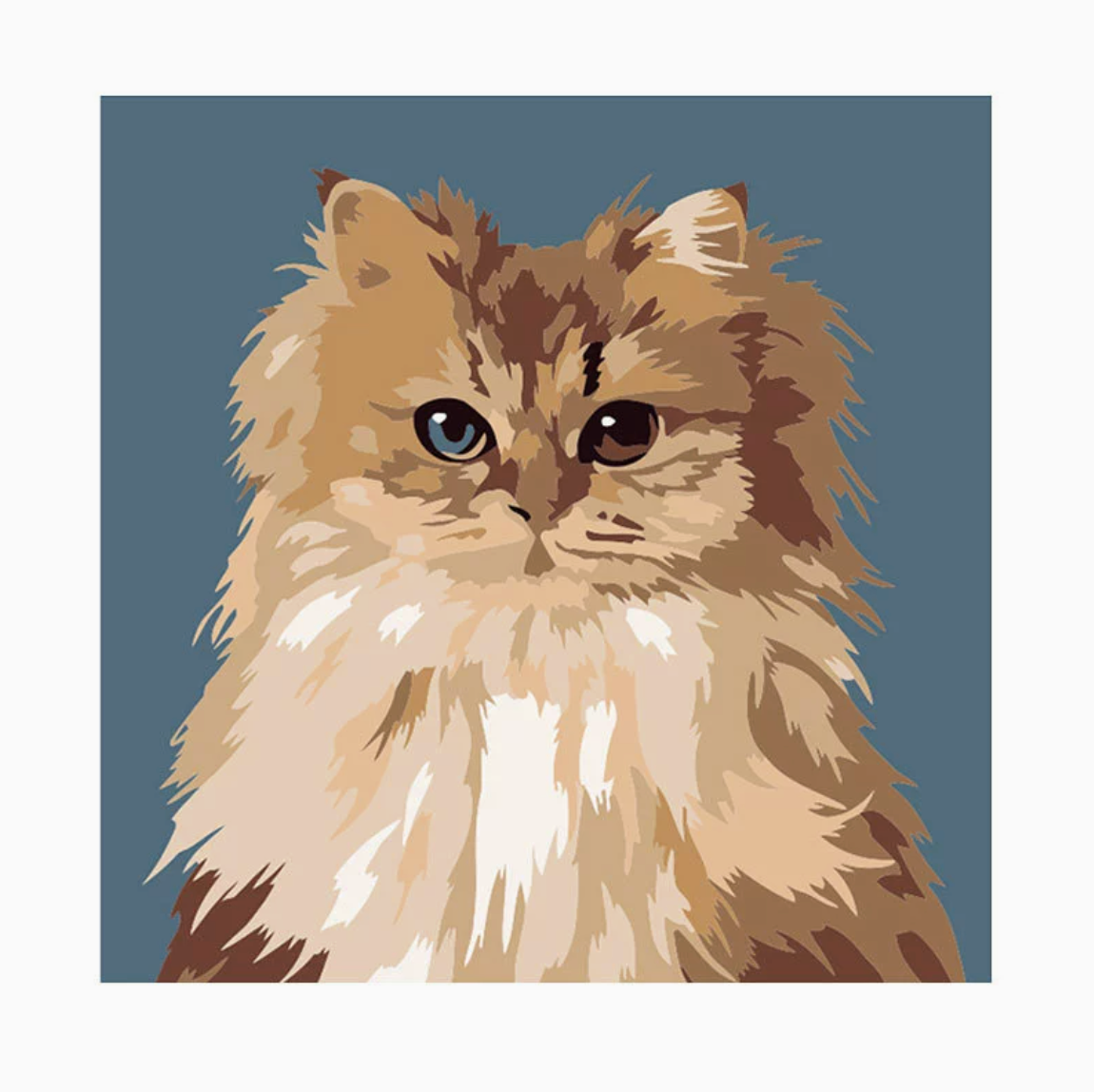 Hand-Painted Style DIY Paint by Numbers Animal Art