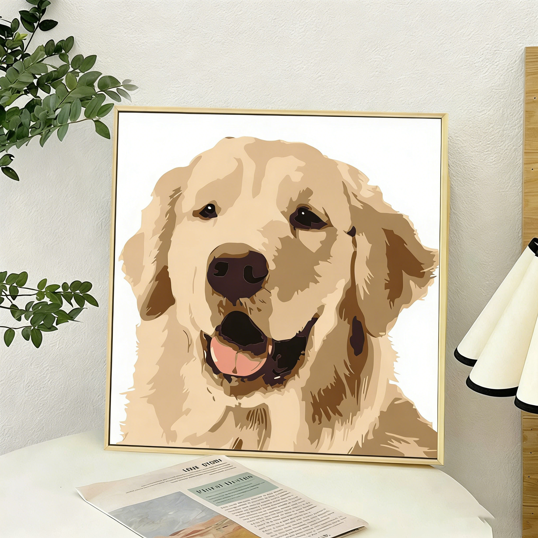 Hand-Painted Style DIY Paint by Numbers Animal Art