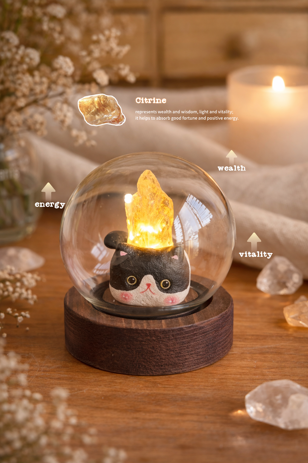 Handmade Cat Glow Decor