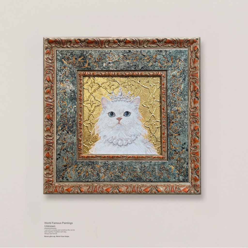 Custom Hand Painted Pet Portraits Painting with Frames | Mellow Atelier