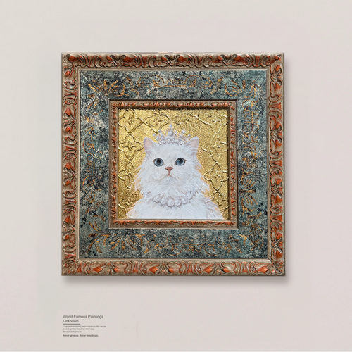 Custom Hand Painted Pet Portraits Painting with Frames | Mellow Atelier