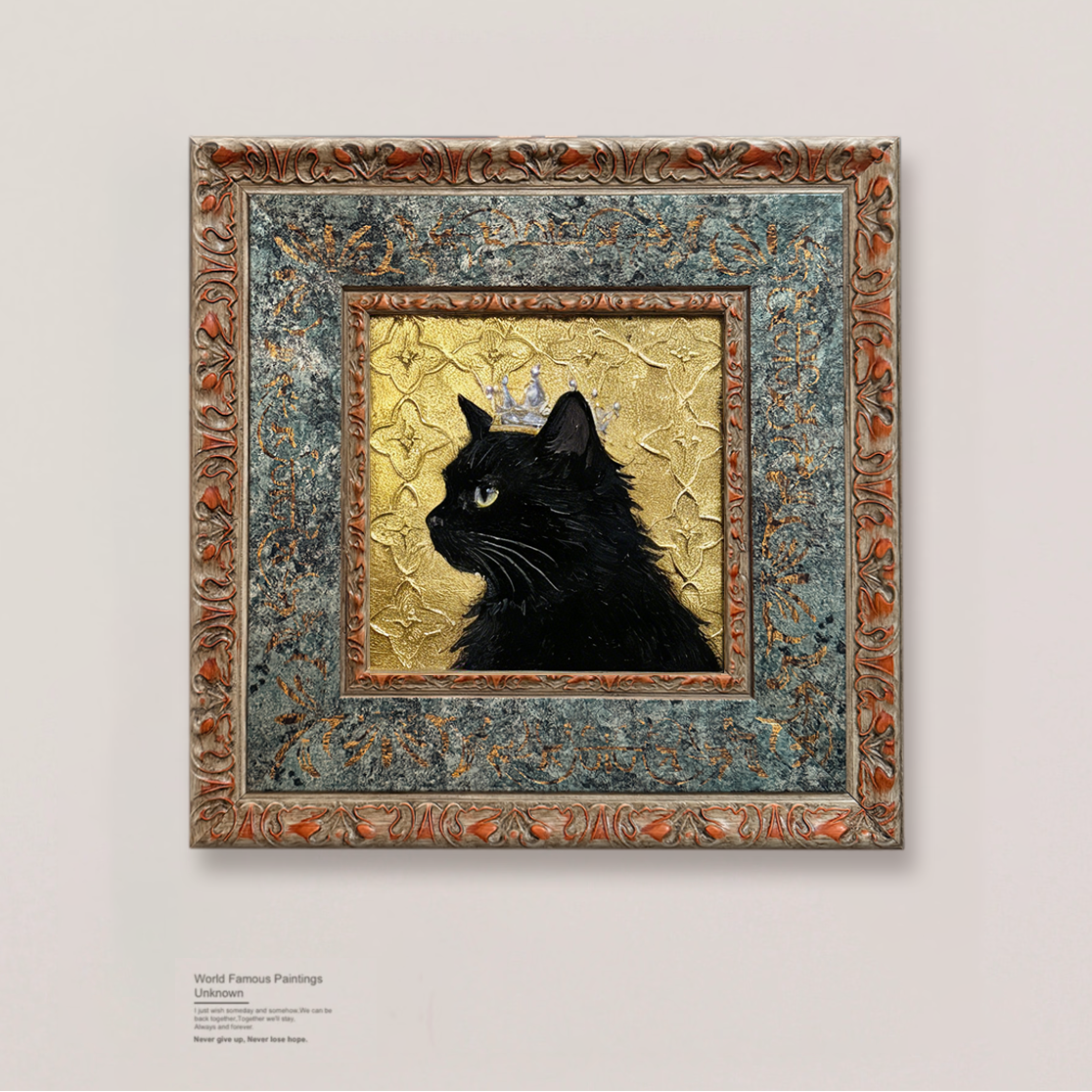 Custom Hand Painted Pet Portraits Painting with Frames | Mellow Atelier