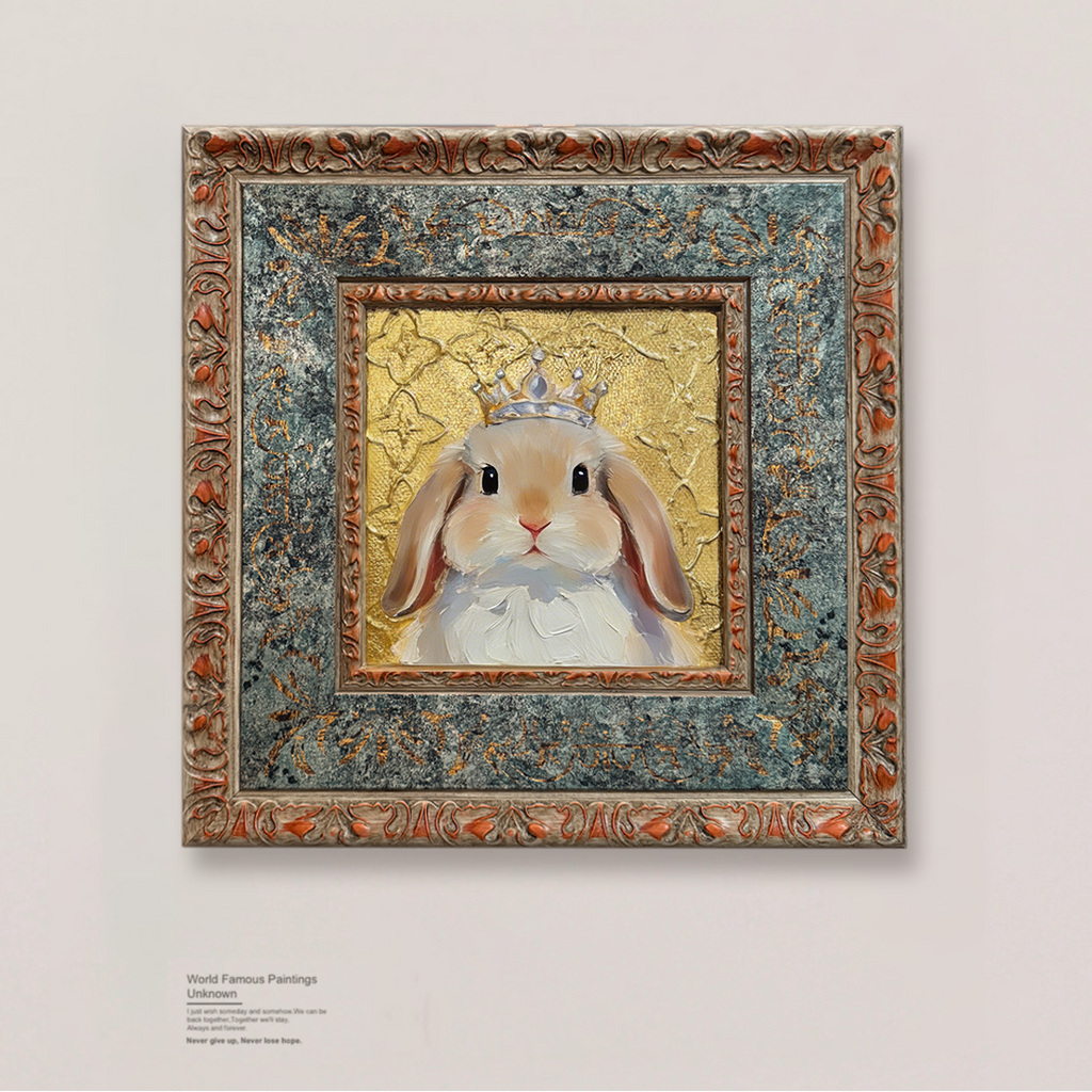 Custom Hand Painted Pet Portraits Painting with Frames | Mellow Atelier